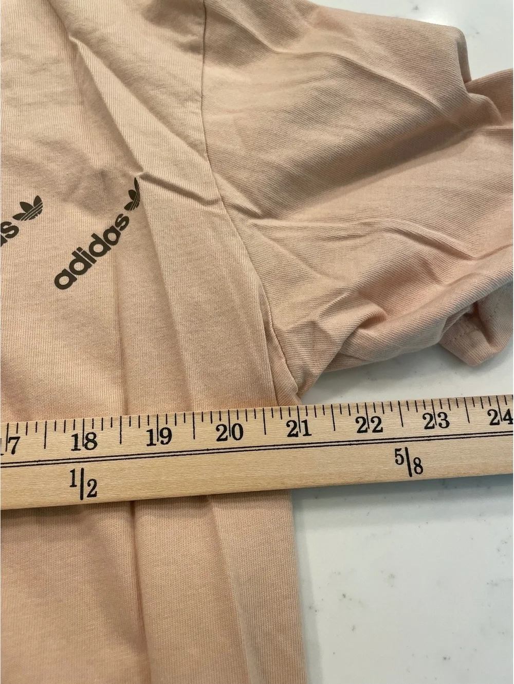 adidas Light Pink Logo Graphic T-Shirt